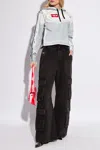 Diesel ‘f-carlye' Cropped Hoodie In Grey