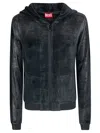Diesel F-ely-q1 Zipped Hoodie In Black