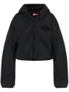 Diesel De-kiddo Denim Bomber Jacket In Black
