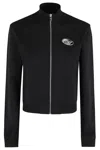 Diesel Black Cotton Zip Up Sweatshirt