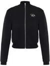 Diesel Black Cotton Zip Up Sweatshirt