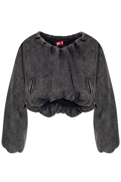 Diesel Black F-resy Sweatshirt In Grey