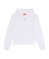 Diesel F-jaral-hood-d Drawstring Hoodie In White