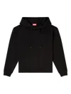 Diesel F-normy Logo-embroidery Hoodie In Black