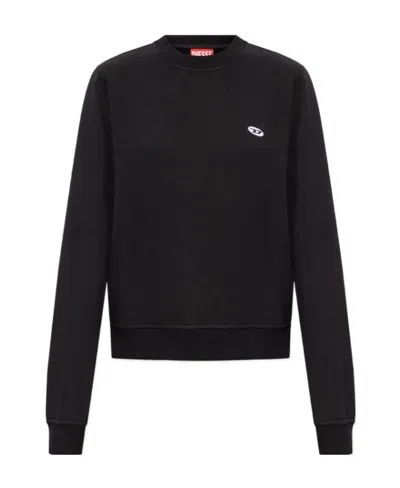Diesel F-reggy-doval-pj Crewneck Sweatshirt In Black