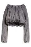 DIESEL DIESEL® F-RESY OFF THE SHOULDER BUBBLE SWEATSHIRT