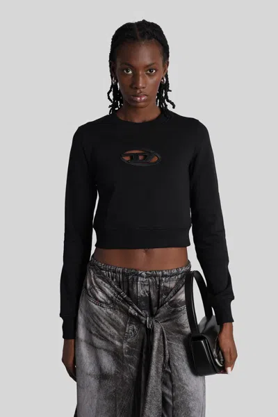 Diesel F-slimmt Sweatshirt In Black Cotton