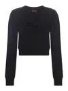 Diesel Cropped Sweatshirt With Distinctive Logo Detail In Black