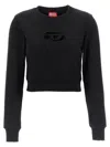 Diesel Cropped Sweatshirt With Distinctive Logo Detail In Black