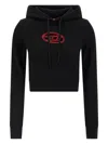Diesel Women F-slimmy Embroidered Crop Sweatshirt
