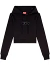 Diesel F-slimmy-hd Cropped Sweatshirt In Black