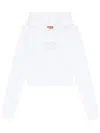 Diesel F-jaral-hood-d Drawstring Hoodie In White