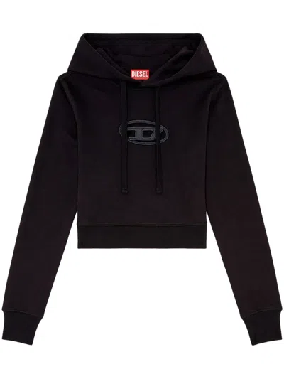 DIESEL `F-SLIMMY-HOOD-OD` HOODIE WITH CUT-OUT `OVAL D` LOGO