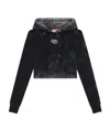 Diesel F-slimmy-hood-p5 Hoodie In Black