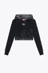 Diesel F-slimmy-hood-p5 Hoodie In Nero