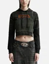 Diesel F-slimmy Hoodie In Black