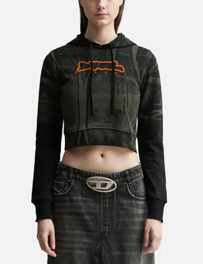 Diesel F-slimmy Hoodie In Black