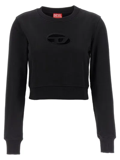 DIESEL F-SLIMMY-OD CREWNECK CROPPED SWEATSHIRT