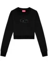 Diesel Cropped Sweatshirt With Distinctive Logo Detail In Black