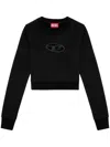 Diesel Cropped Sweatshirt With Distinctive Logo Detail In Black