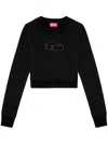 Diesel Cropped Sweatshirt With Distinctive Logo Detail In Black