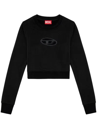 DIESEL F-SLIMMY-OD CROP SWEATSHIRT WITH CUT-OUT