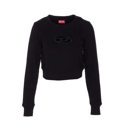 Diesel F-slimmy-od Sweatshirt In Black