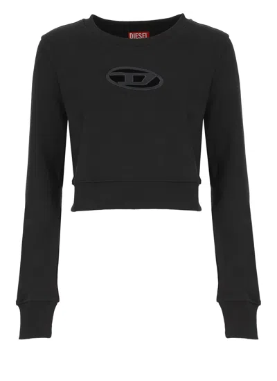 Diesel F-slimmy-od Sweatshirt In Black