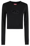 Diesel Cropped Sweatshirt With Distinctive Logo Detail