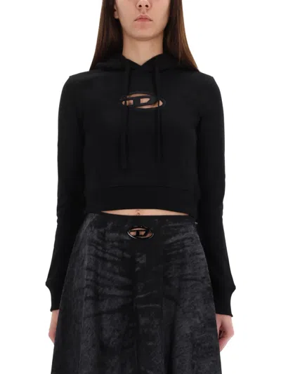 Diesel "f-slimmy" Sweatshirt In Black