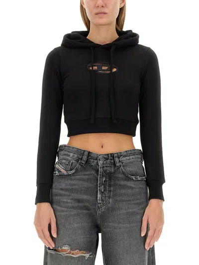 Diesel Black F-slimmy-hood-od Sweatshirt