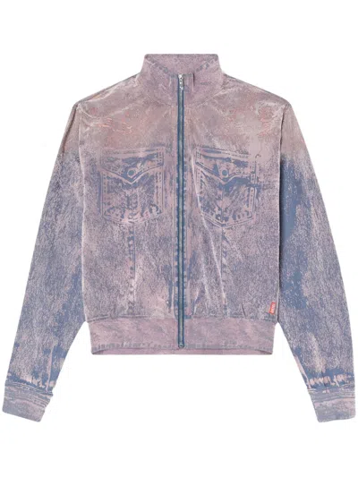 Diesel F-slitly Sweatshirt In Gray