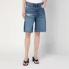 Diesel Faded Blue Denim Bermuda Shorts In Blue