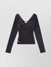 Diesel Long-sleeve Top With Denim Effect