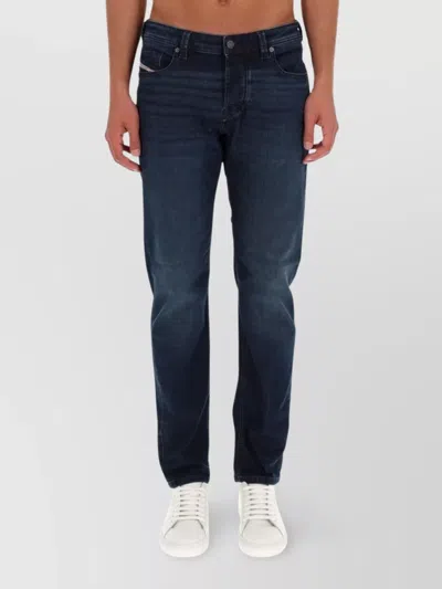 Diesel Faded Denim Five-pocket Design In Blue