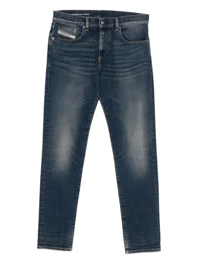 Diesel Faded-effect Cotton Jeans In Blue