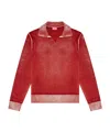 Diesel Faded Effect Fine-rib Jumper In Red