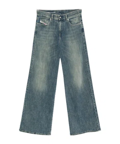 Diesel Faded Flared Jeans In Denim
