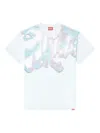 Diesel T-shirt With Faded Graphic Print In White