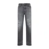 Diesel Faded Grey Distressed Denim Jeans In Gray