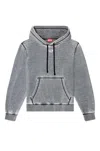 Diesel Faded Grey Sweatshirt With Classic Hood