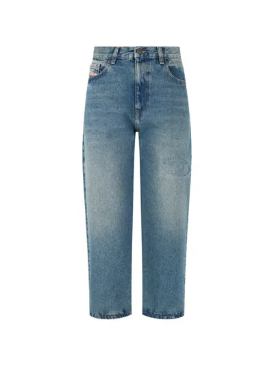 Diesel Faded High-waist Jeans In Blue