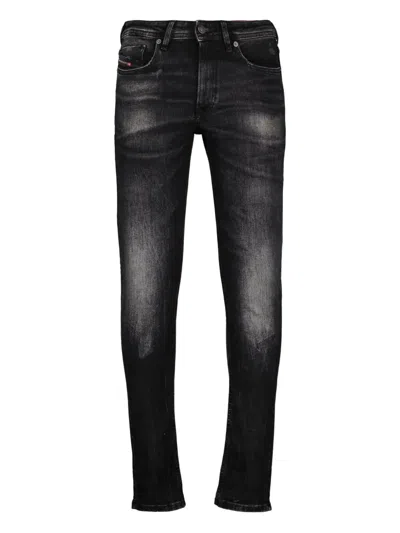 Diesel Faded Slim-fit Jeans In Black