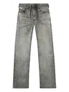 Diesel Faded Straight-leg Jeans In Gray