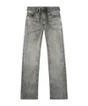 Diesel Faded Straight-leg Jeans In Gray