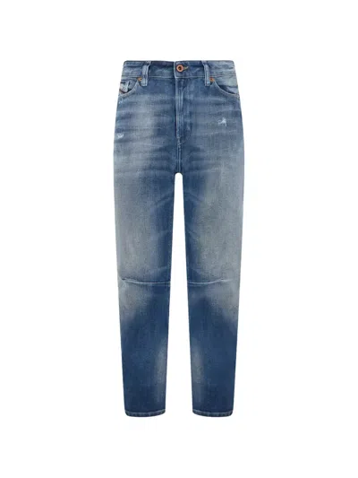 Diesel Faded Straight-leg Jeans In Blue