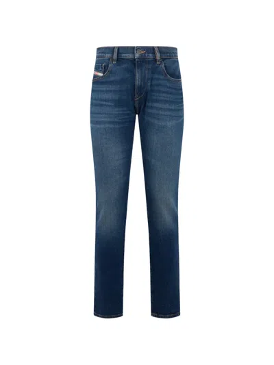 Diesel Faded Straight-leg Jeans In Blue