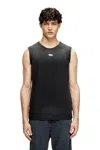 Diesel Faded Tank Top With Cut-out Oval D
