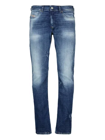 Diesel Faded-wash Slim-fit Jeans In Blue