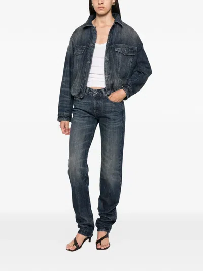 Diesel Faded-effect Denim Jacket In Blue